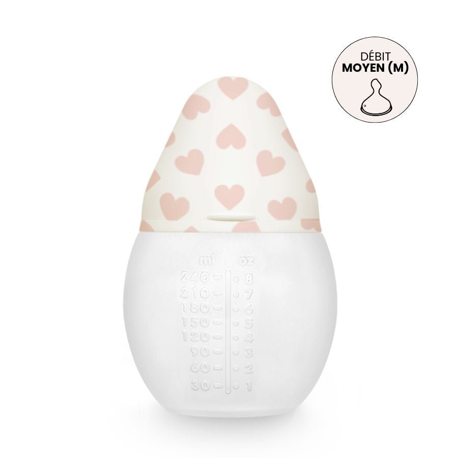 elh-e-anti-kolik-babyflasche-240-ml-full-of-love-pink-0m-silikon image 2