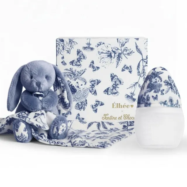 elh-e-geschenkset-babyflasche-150-ml-hase-blau image 1