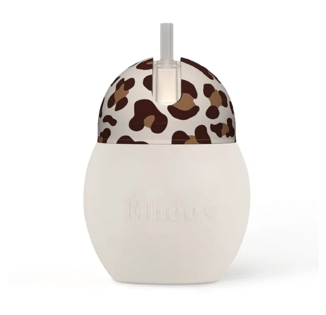 elh-e-coconut-strohhalmbecher-240-ml-graouu-leopard-silikon image 1
