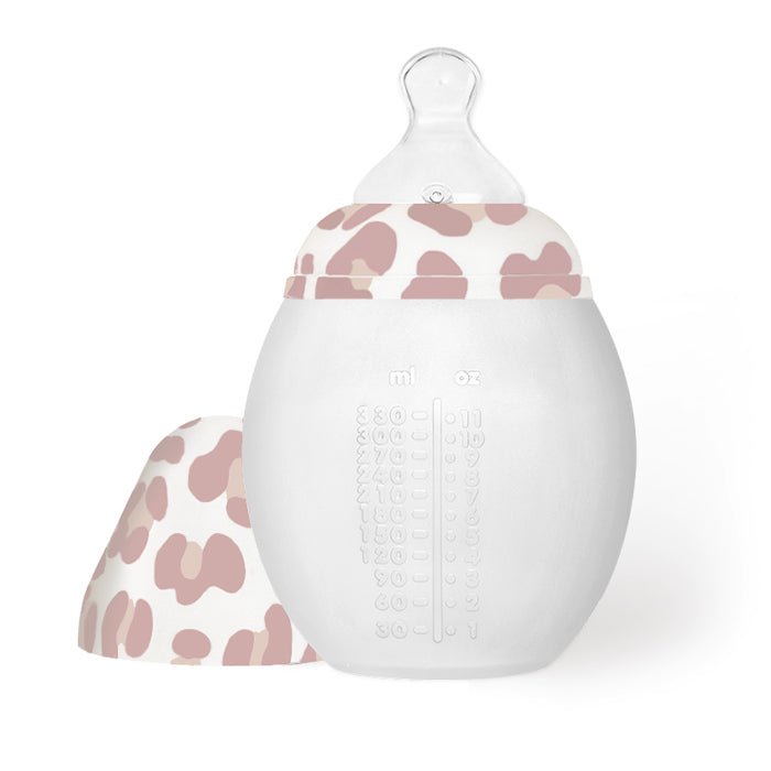 elh-e-graouu-babyflasche-330ml-pink-leopard-anti-kolik image 1