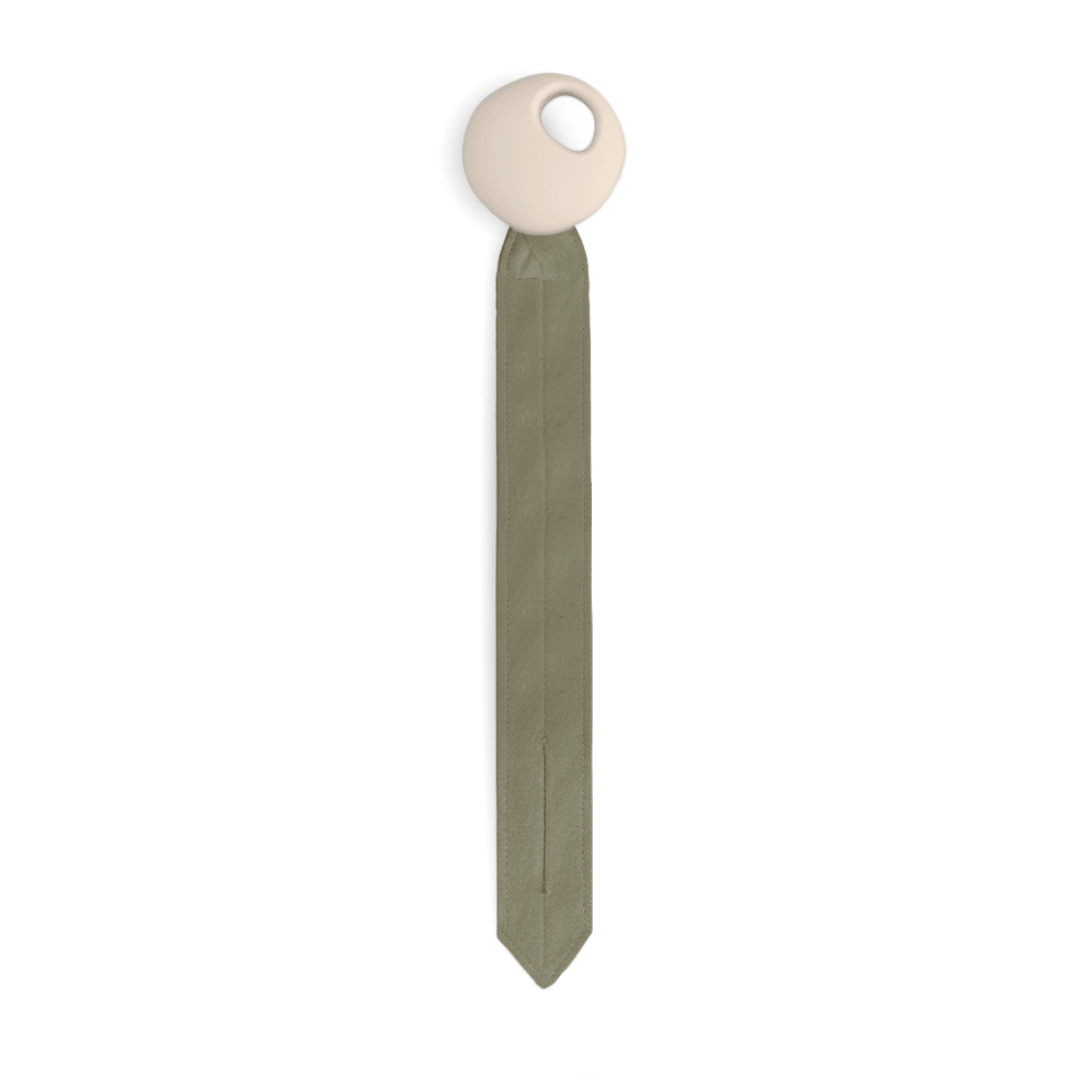 elh-e-pebble-schnullerkette-kaki-sand-bio-baumwolle image 1