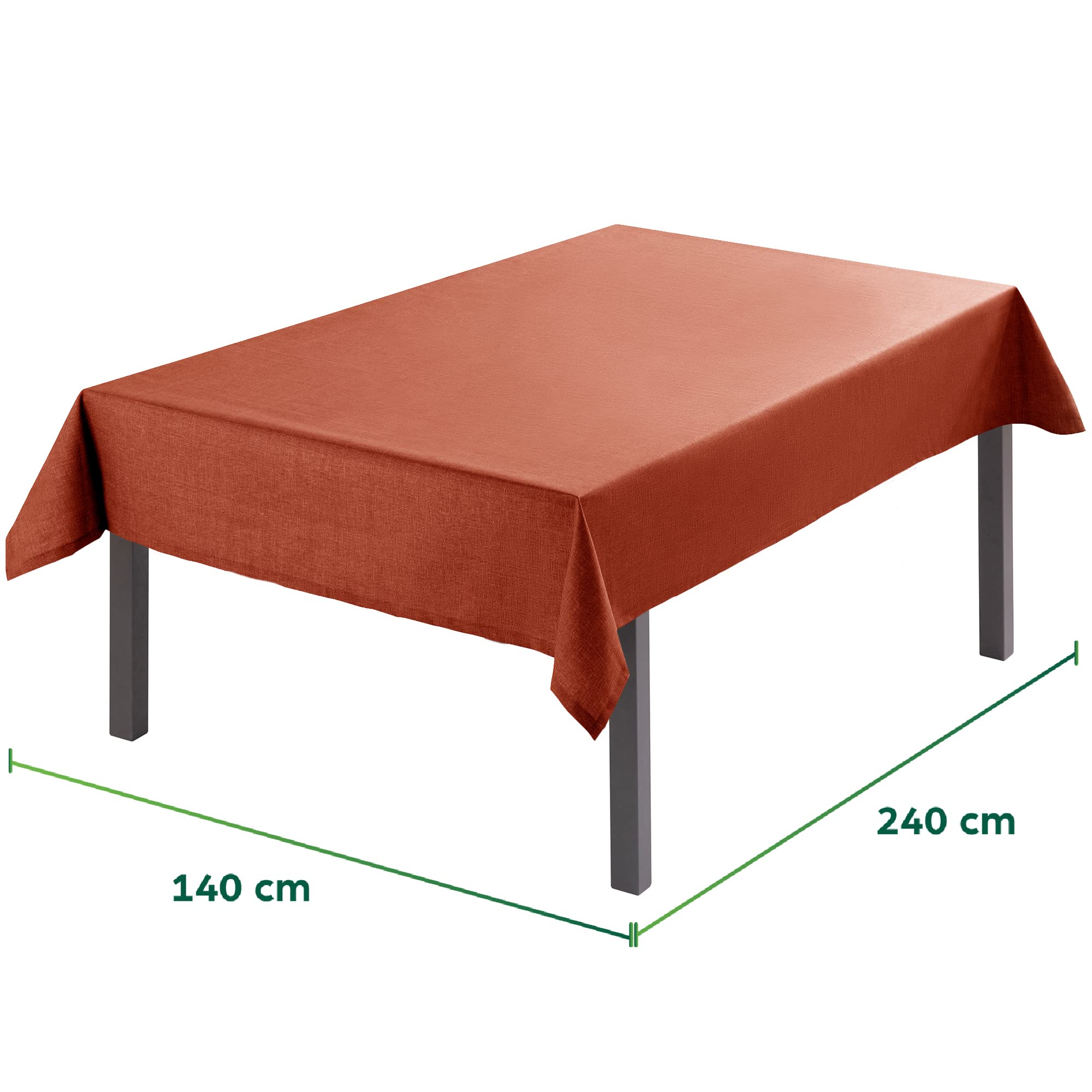 flowen-tovaglie-tischdecke-orange-140x240-cm-abwaschbar image 3