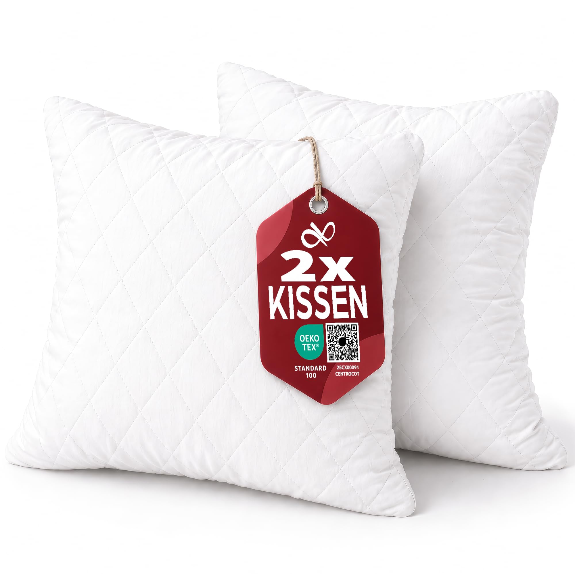 flowen-kissen-65x65-2er-set-kopfkissen-hypoallergen-waschbar-wei image 1