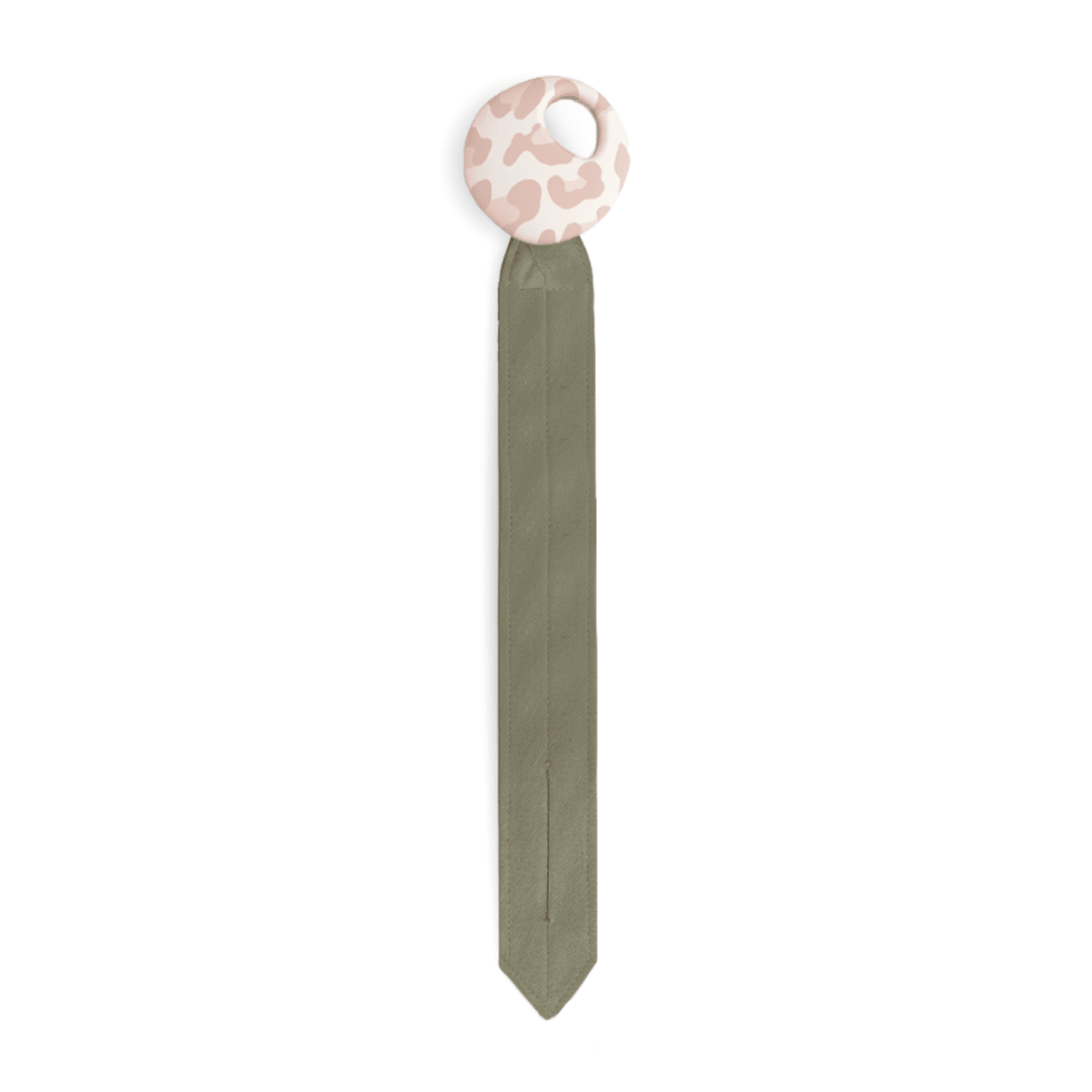 elh-e-pebble-schnullerkette-kaki-graouu-pink-bio-baumwolle-gots image 1