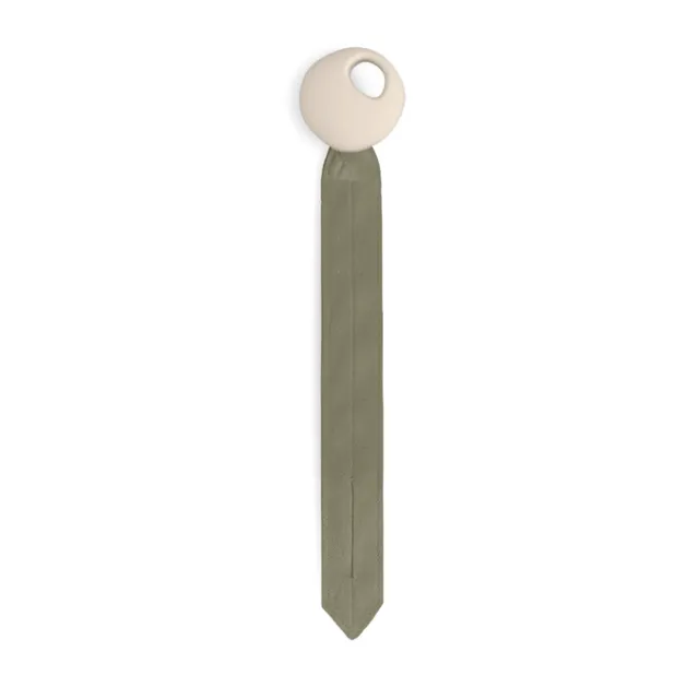 elh-e-pebble-schnullerkette-kaki-sand-bio-baumwolle image 1