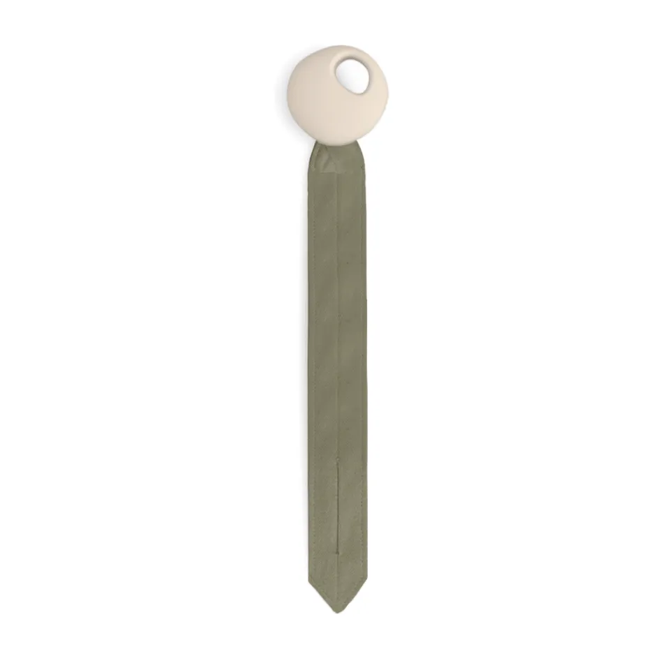 elh-e-pebble-schnullerkette-kaki-sand-bio-baumwolle image 1