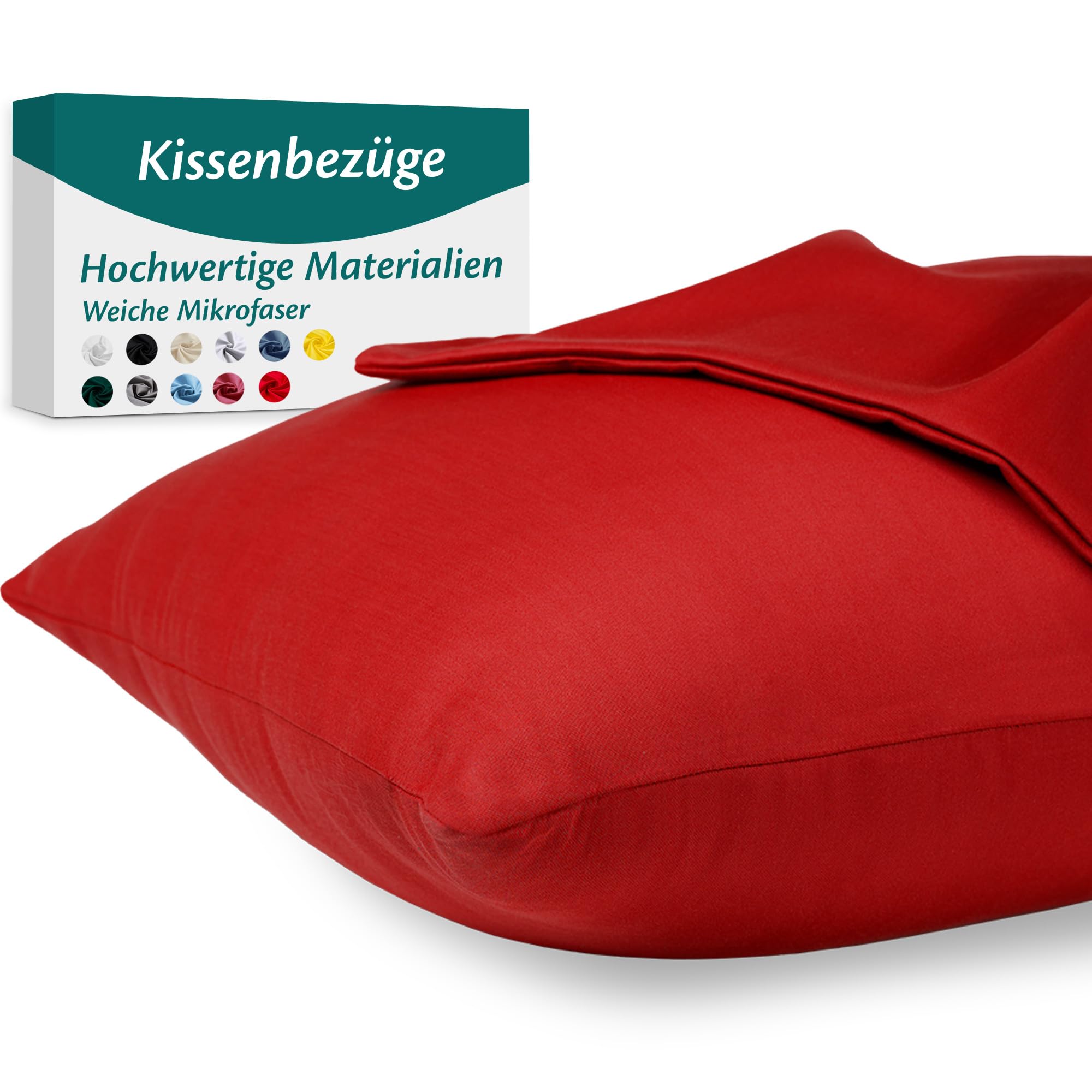flowen-kissenbezug-40x80-rot-mikrofaser-2er-set-reissverschluss image 1