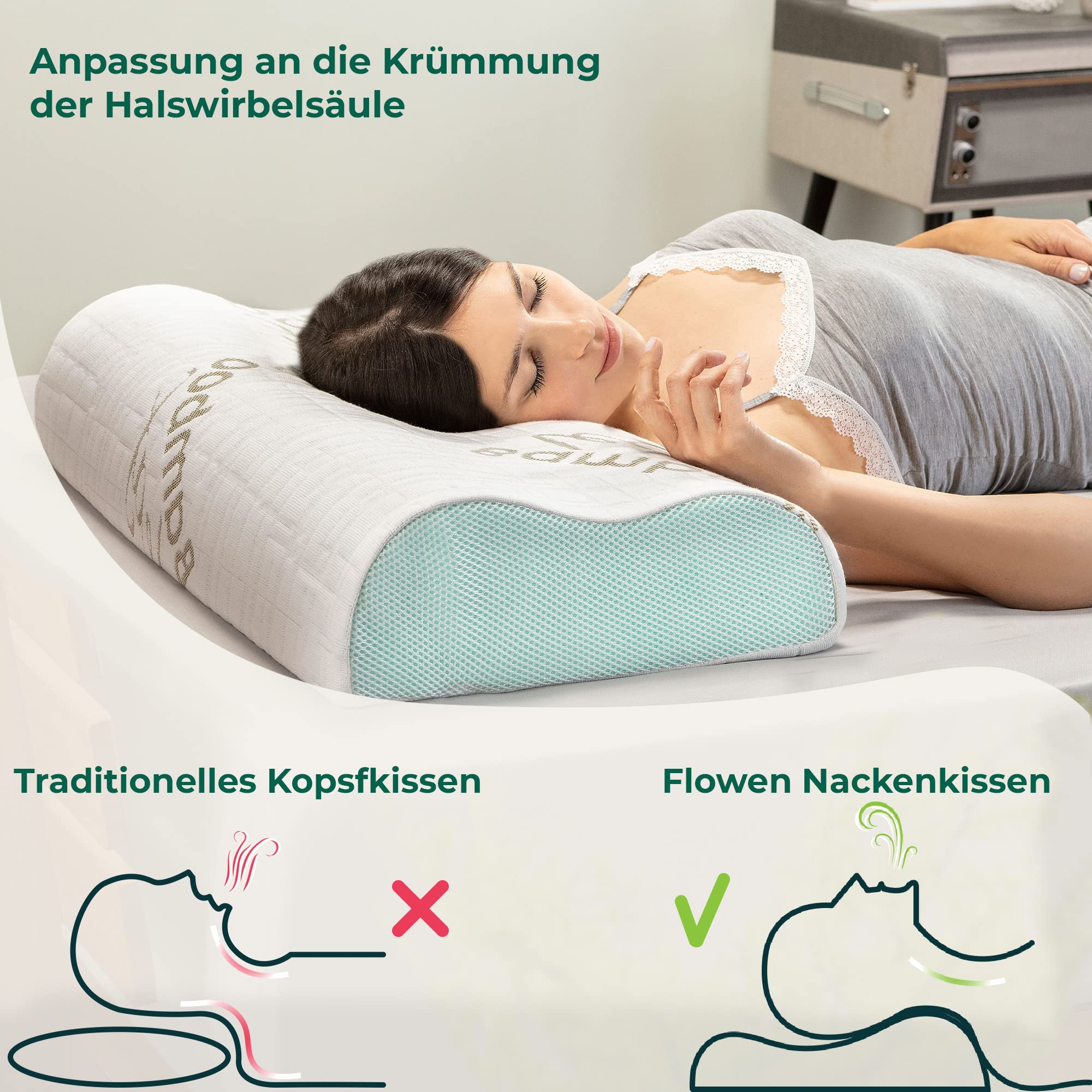 flowen-memory-foam-kopfkissen-orthop-disch-waschbar image 3