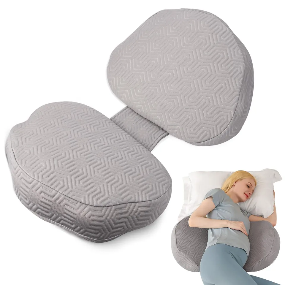 chilling-home-portable-pregnancy-pillow-schwangerschaftskissen-grau-memory-foam image 1