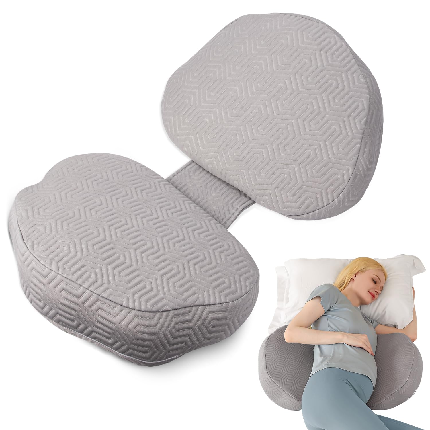 chilling-home-portable-pregnancy-pillow-schwangerschaftskissen-grau-memory-foam image 1
