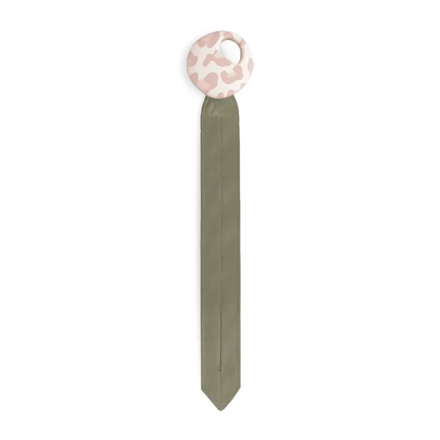 elh-e-pebble-schnullerkette-kaki-graouu-pink-bio-baumwolle-gots image 1