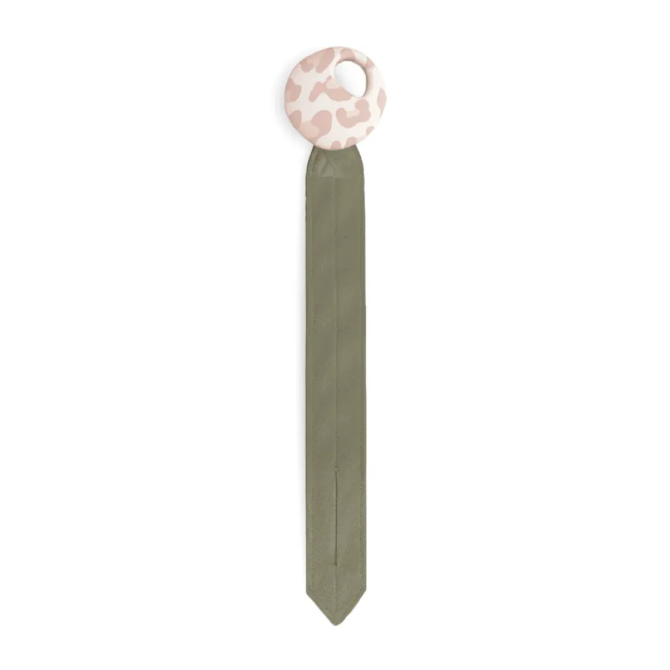 elh-e-pebble-schnullerkette-kaki-graouu-pink-bio-baumwolle-gots image 1