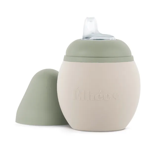 elh-e-bubble-lerntasse-sand-sage-silikon-auslaufsicher image 1