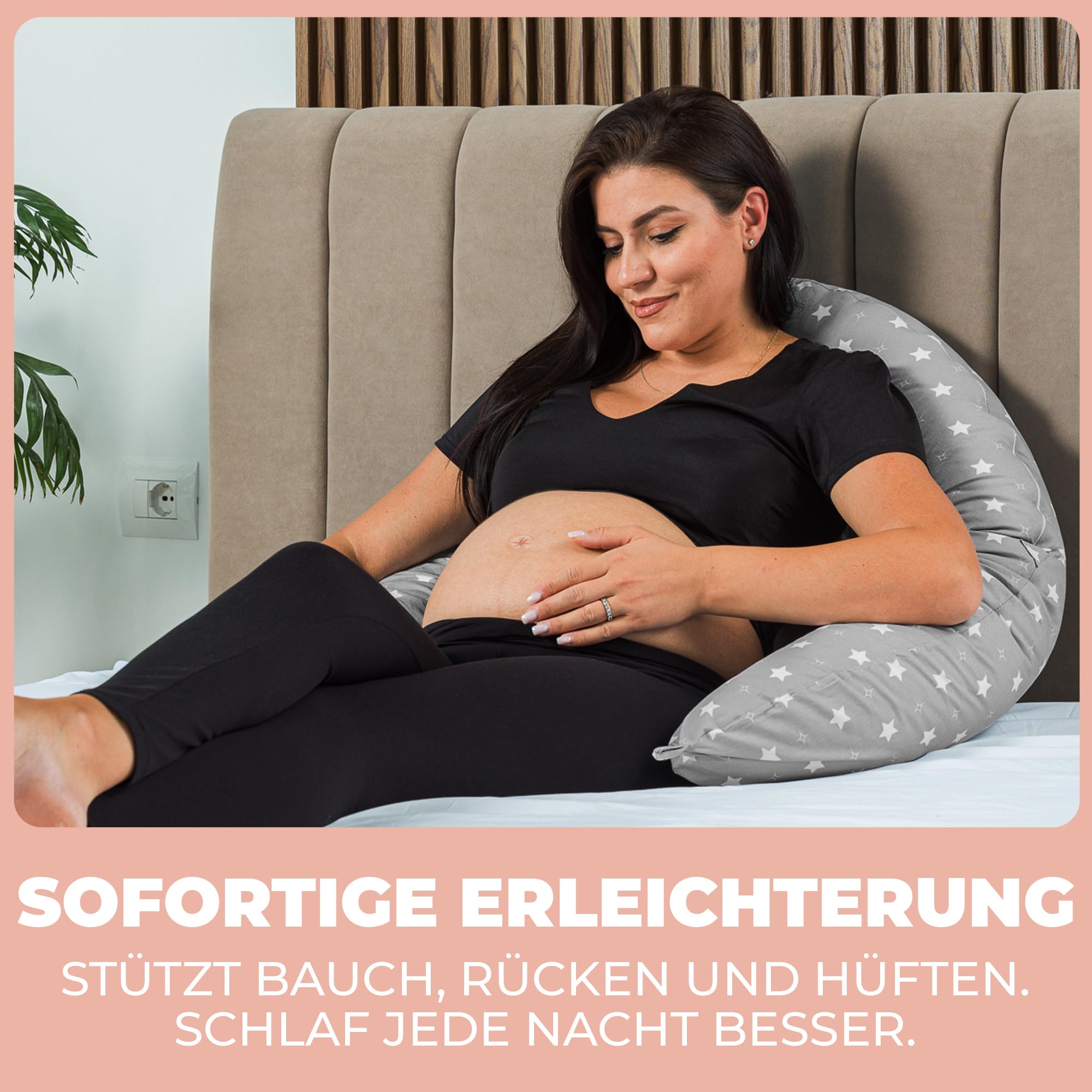 flowen-stillkissen-xxl-200x70-grau-sterne-schwangerschaftskissen-baumwolle image 2