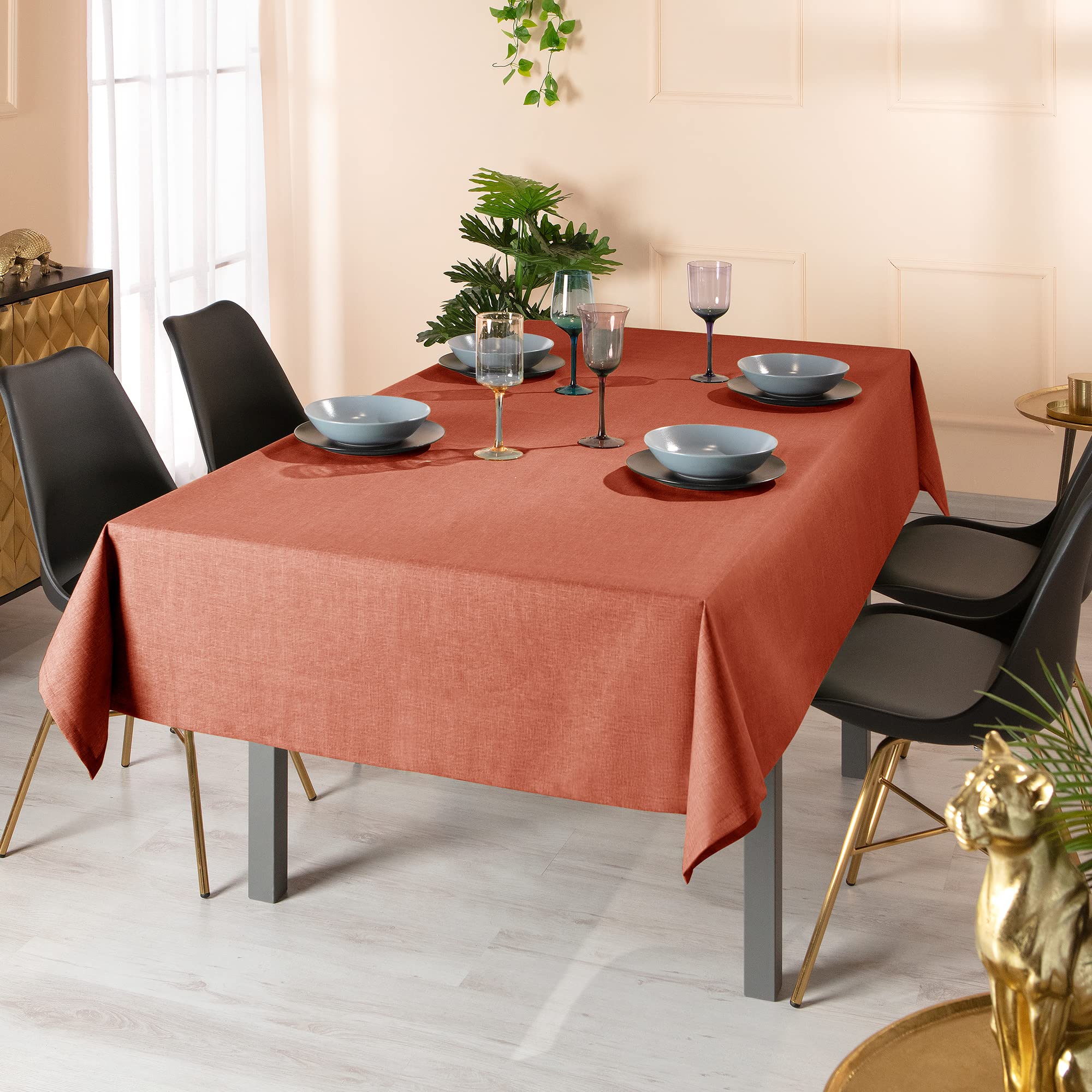 flowen-tovaglie-tischdecke-orange-140x240-cm-abwaschbar image 7