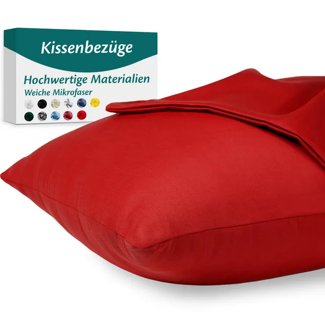 flowen-kissenbezug-40x80-rot-mikrofaser-2er-set-reissverschluss image 1