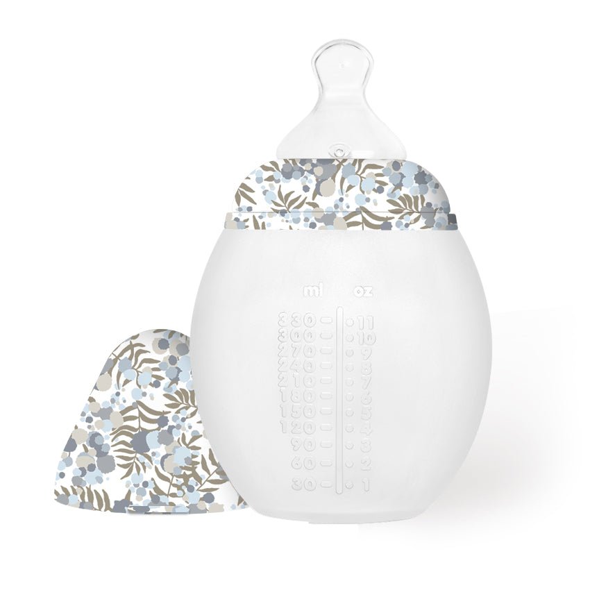 elh-e-biberons-anti-coliques-babyflasche-330-ml-mimosa-blue-silikon image 1