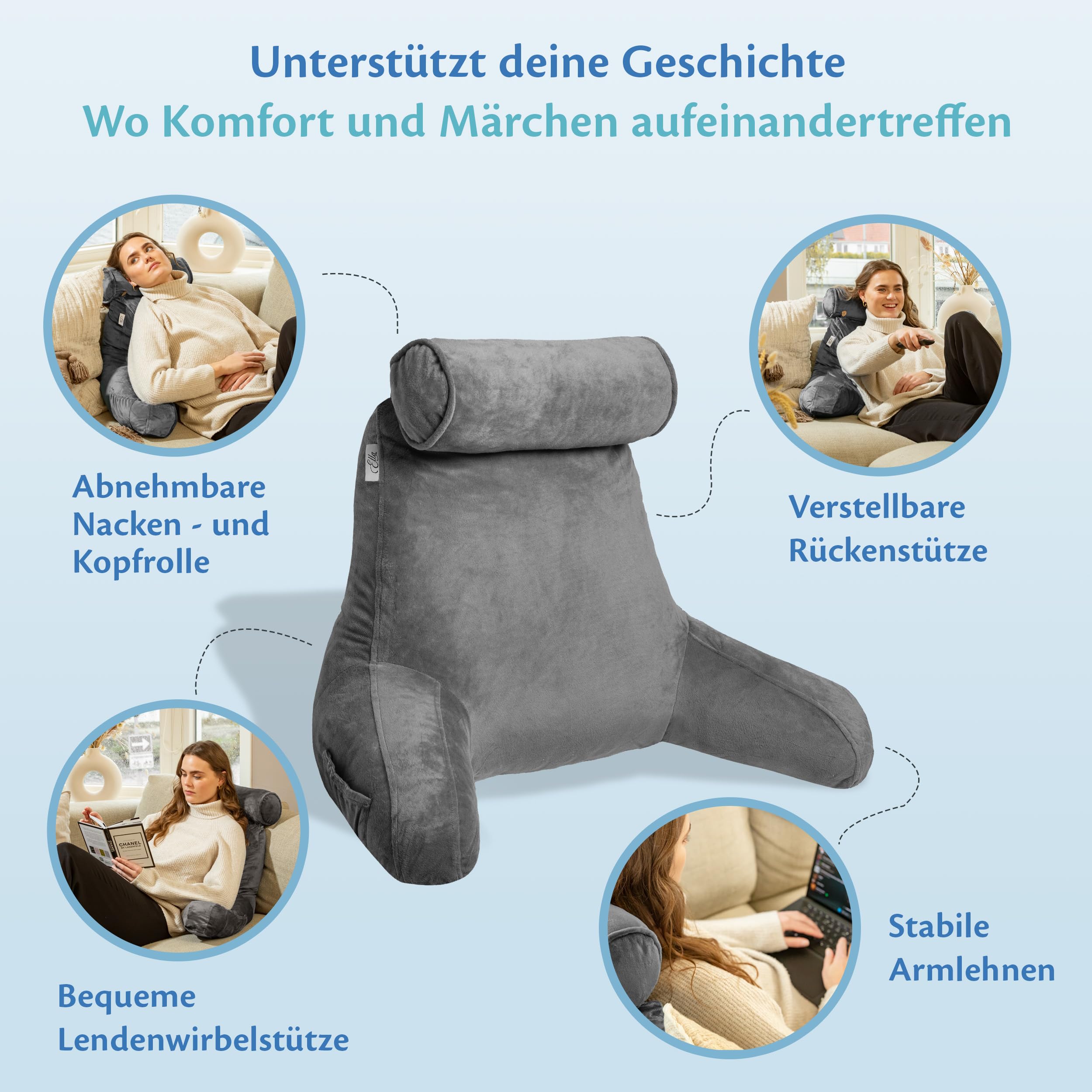 ella-lesekissen-grau-f-r-bett-sofa-memory-foam-nackenrolle image 3