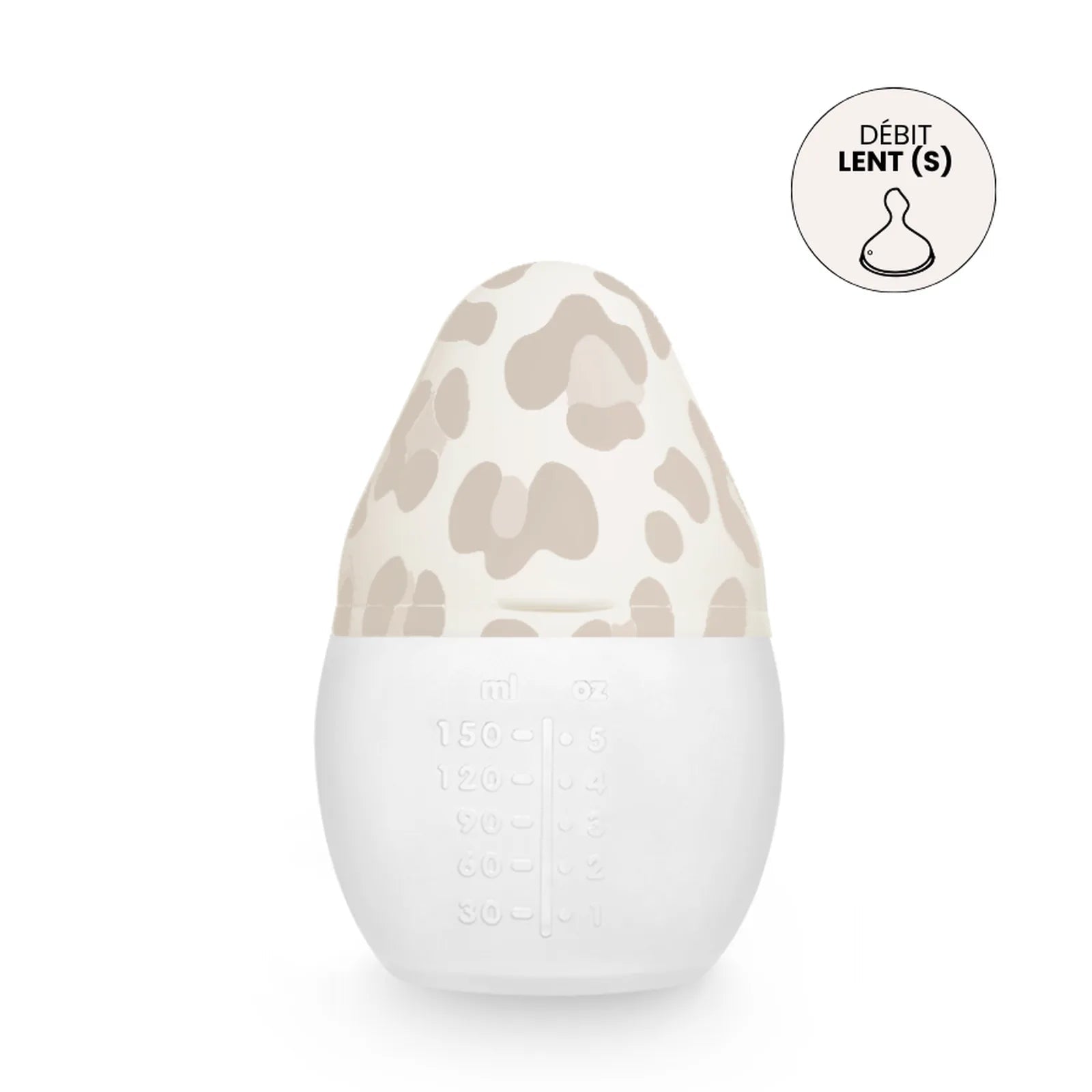 elh-e-biberon-graouu-sand-150-ml-babyflasche-leopard-silikon image 2