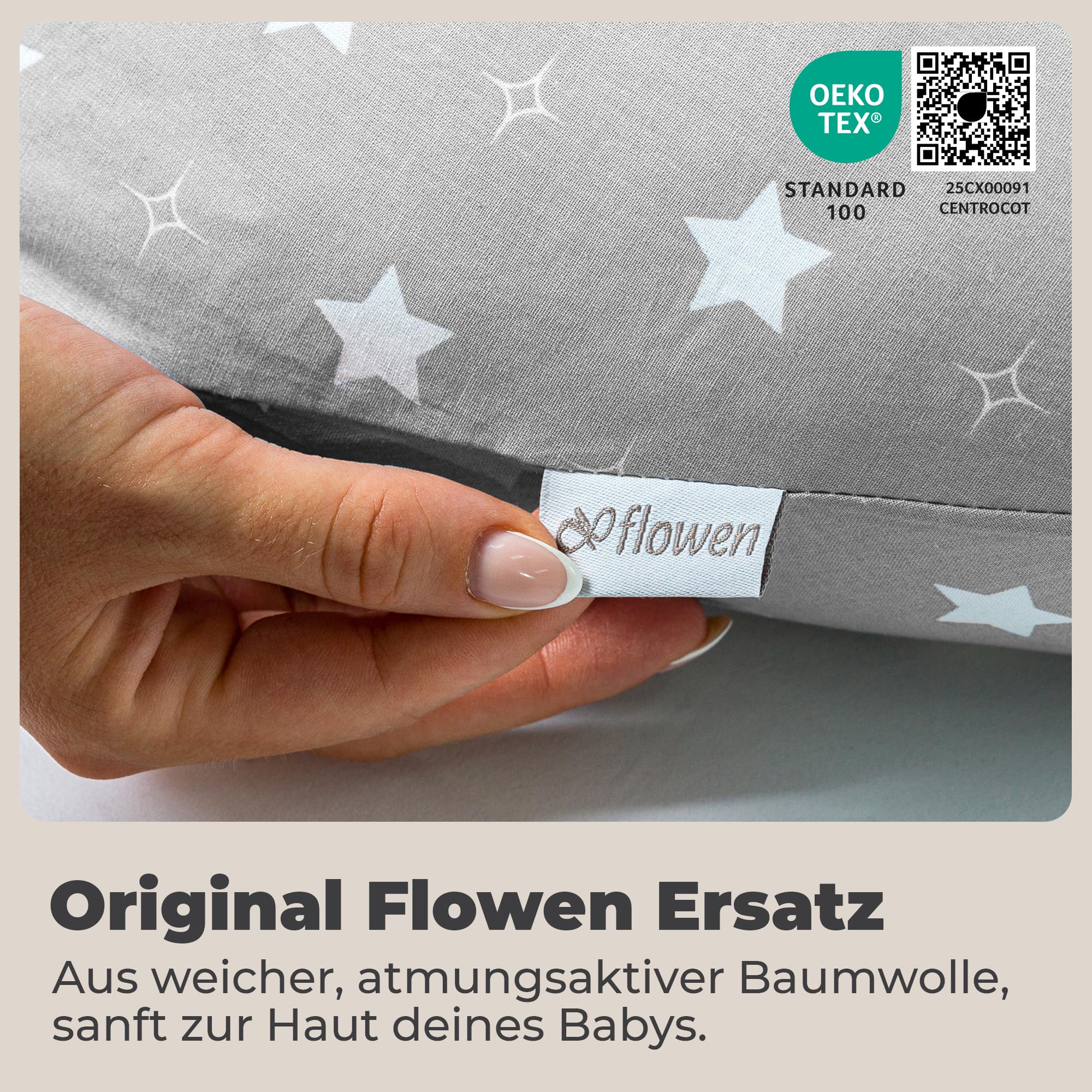 flowen-stillkissen-ersatzbezug-grau-wei-e-sterne-baumwolle image 2