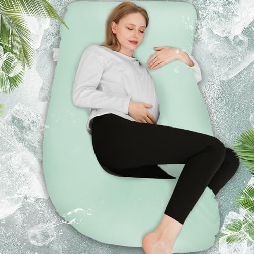 chilling-home-j-schwangerschaftskissen-k-hlend-gr-n-jersey-150cm image 7
