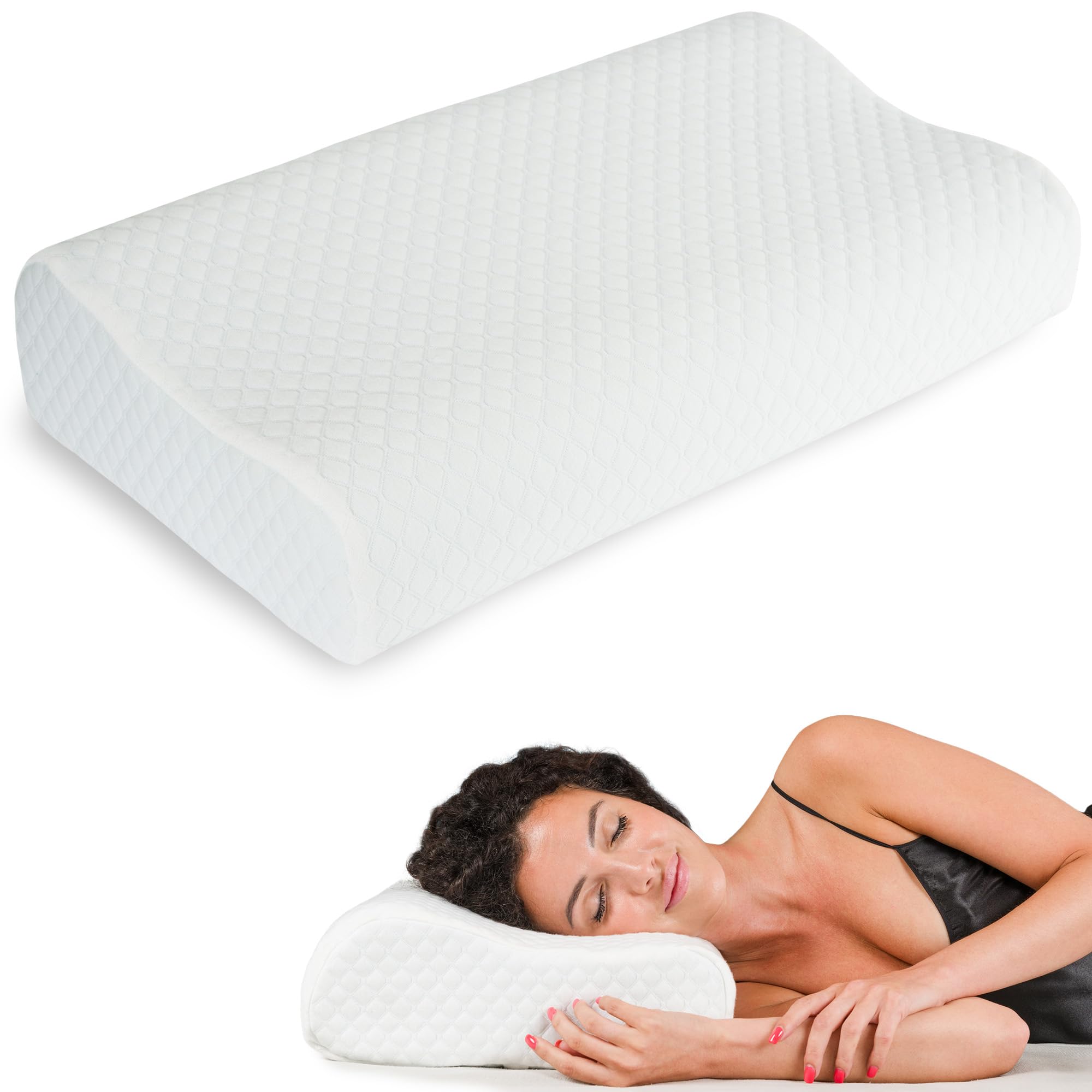 flowen-cuscini-memory-nackenkissen-memory-foam-60x40-wellig image 1